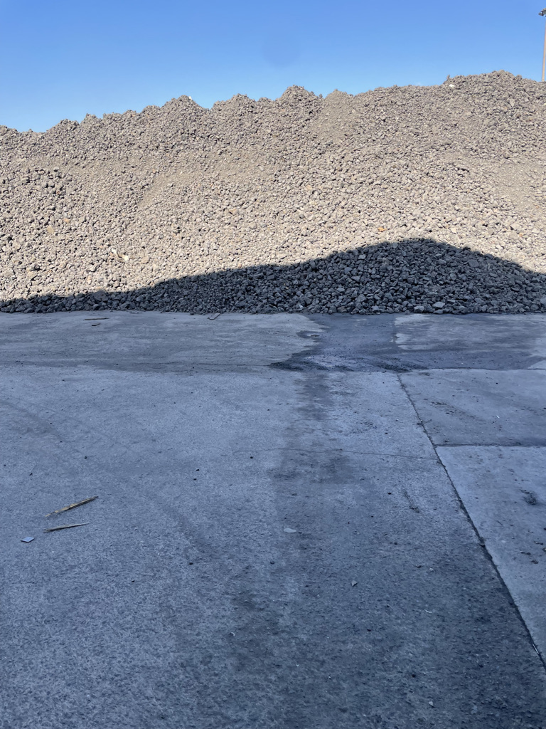 Raw material stockpile