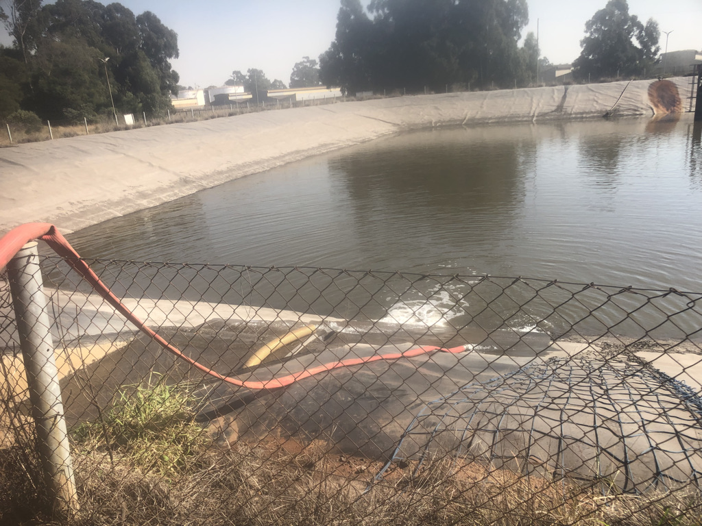 Process water dam